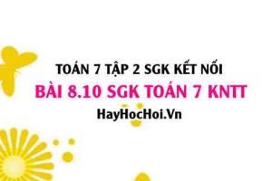 Bài 8.10 SGK Toán 7 Tập 2 Kết nối tri thức